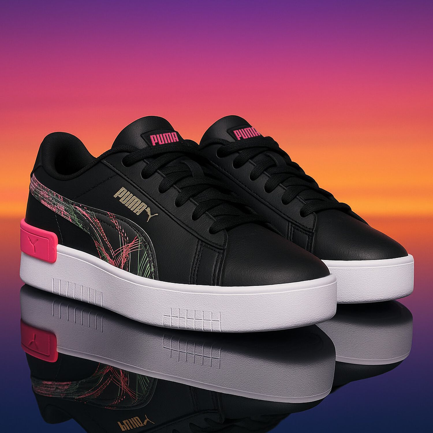 Girls Black Jada Vacay Queen Trainers, 1, hi-res image number null