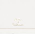 White & Beige Embroidered Logo Blanket, 1, hi-res
