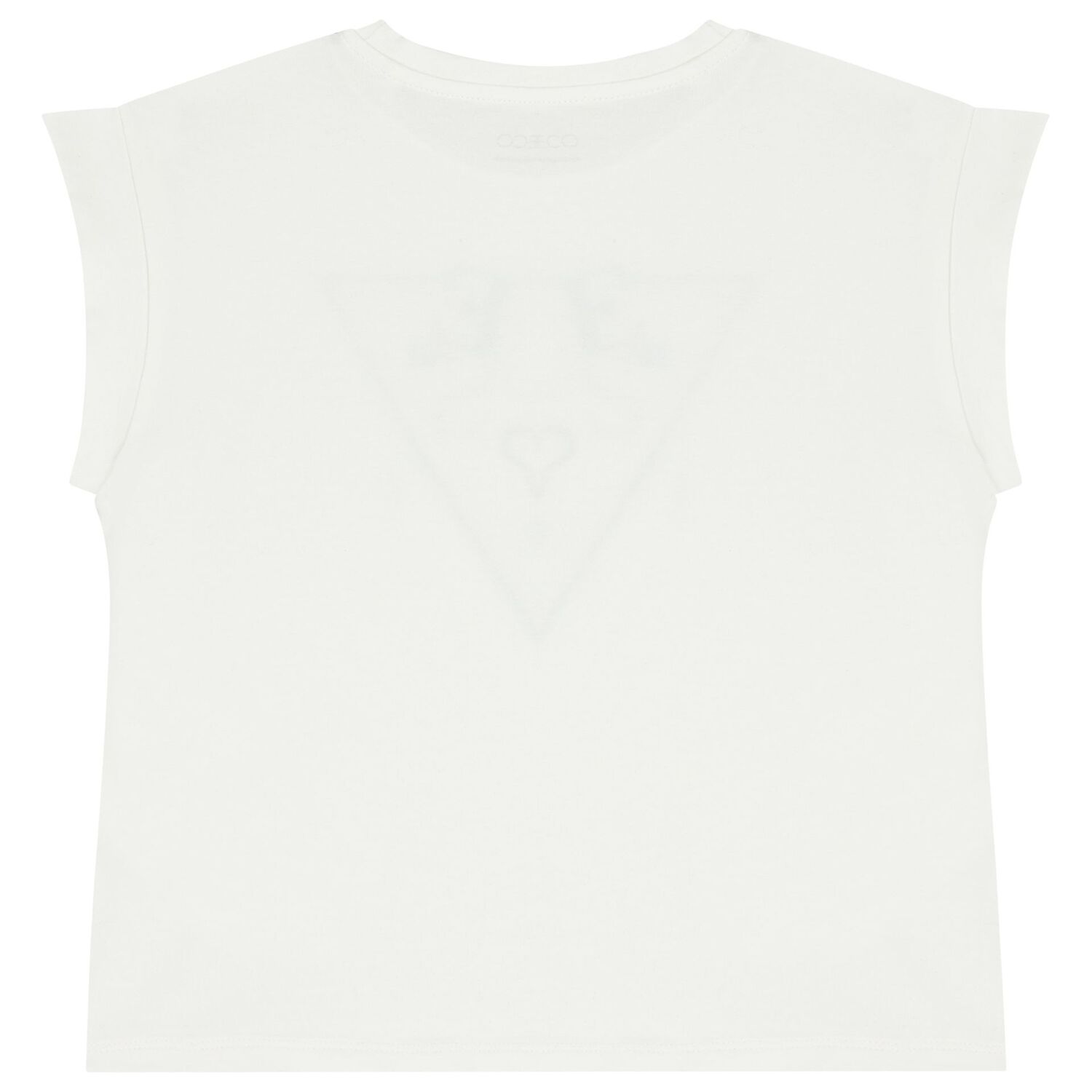 Girls White Sequin Logo T-Shirt , 1, hi-res