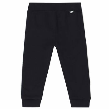 Younger Boys Navy Logo Joggers