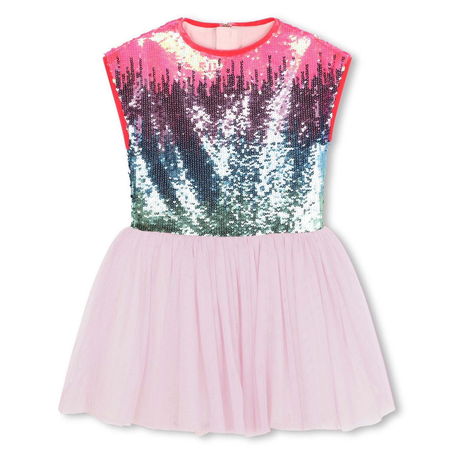 billieblush pink dress Billieblush Girls Sequin Ruffle Dress in Pink