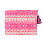 Girls Pink & Ivory Jacquard Wash Bag, 1, hi-res