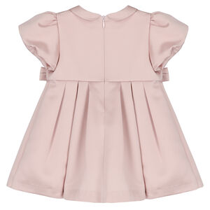 Younger Girls Pink Embellished Pleated Dress