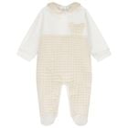 Ivory & Beige Teddy Bear Babygrow, 1, hi-res