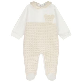 Ivory & Beige Teddy Bear Babygrow