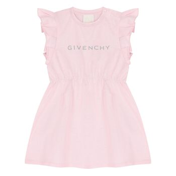 Younger Girls Pink Logo Dress