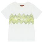 Boys White Logo T-Shirt, 1, hi-res