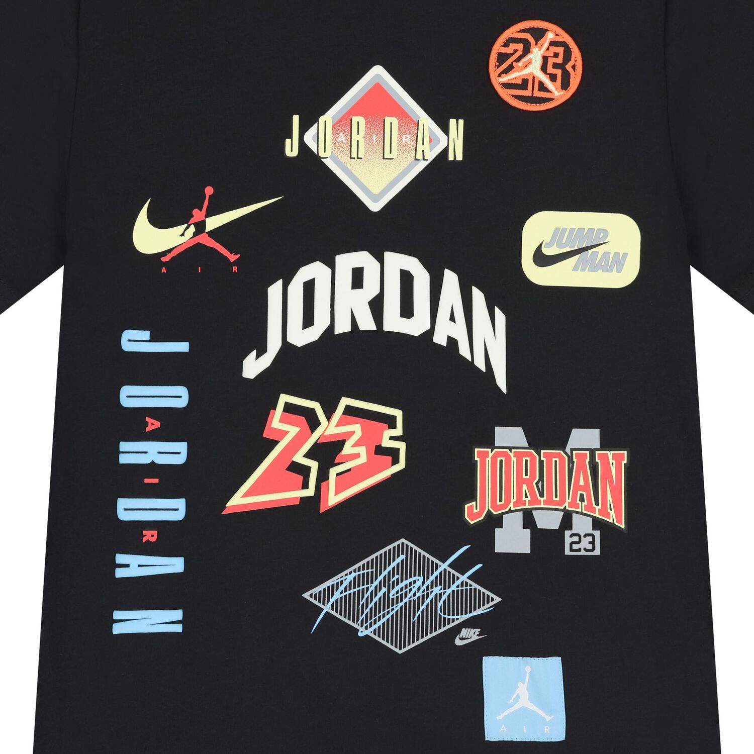 Boys Black Jordan Logo T-Shirt, 1, hi-res