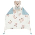 White & Blue Teddy Bear Baby Comforter, 1, hi-res