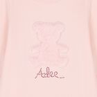 Girls Pink Logo Faux fur Dress, 1, hi-res
