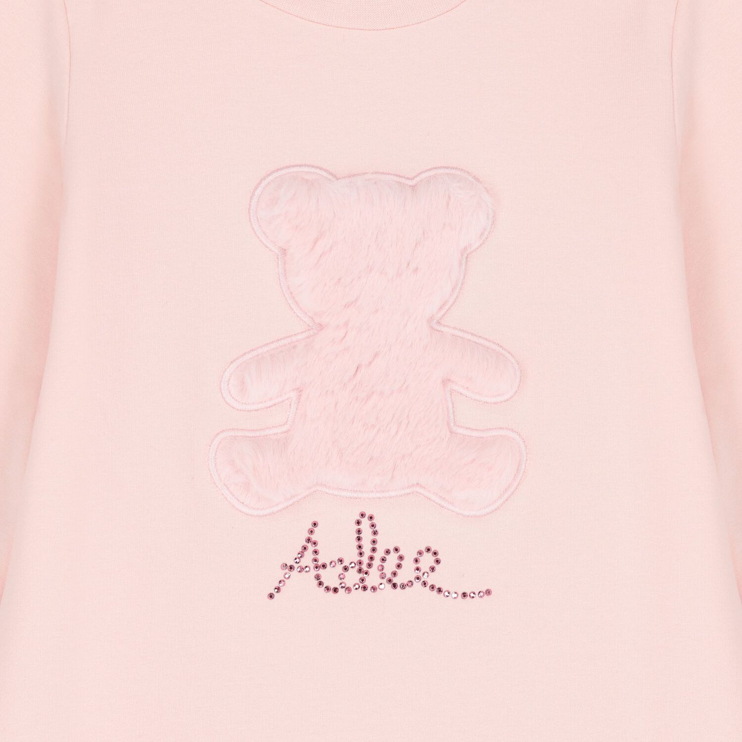 Girls Pink Logo Faux fur Dress, 1, hi-res image number null