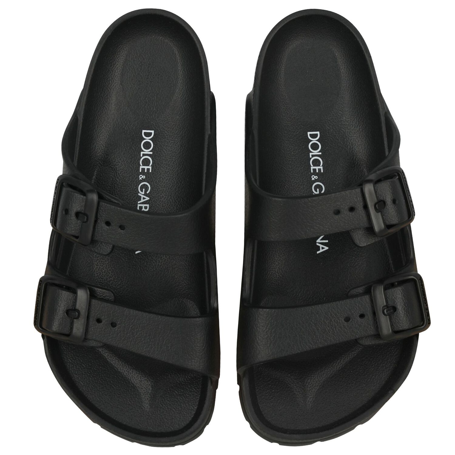 Black Logo Sandals, 1, hi-res
