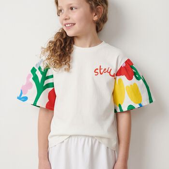 Girls White Logo T-Shirt