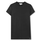 Girls Black Rhinestone Dress, 1, hi-res