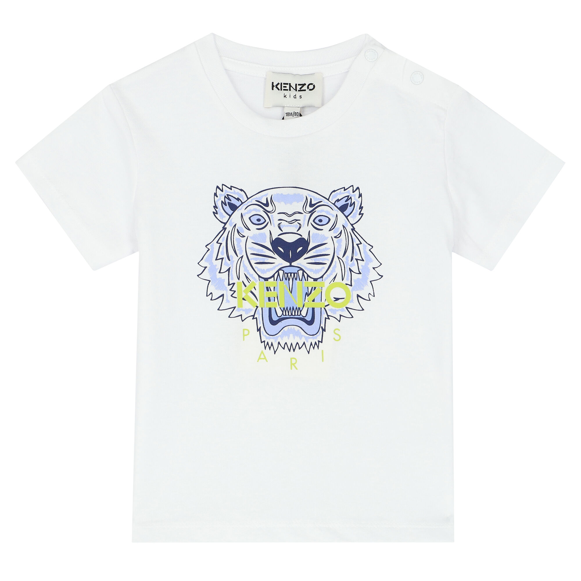 KENZO KIDS Younger Boys White Logo Tiger T-Shirt | Junior Couture USA