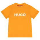 Boys Orange Logo T-Shirt, 2, hi-res
