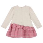 فستان بنات باللون العاجى والوردى, 1, hi-res