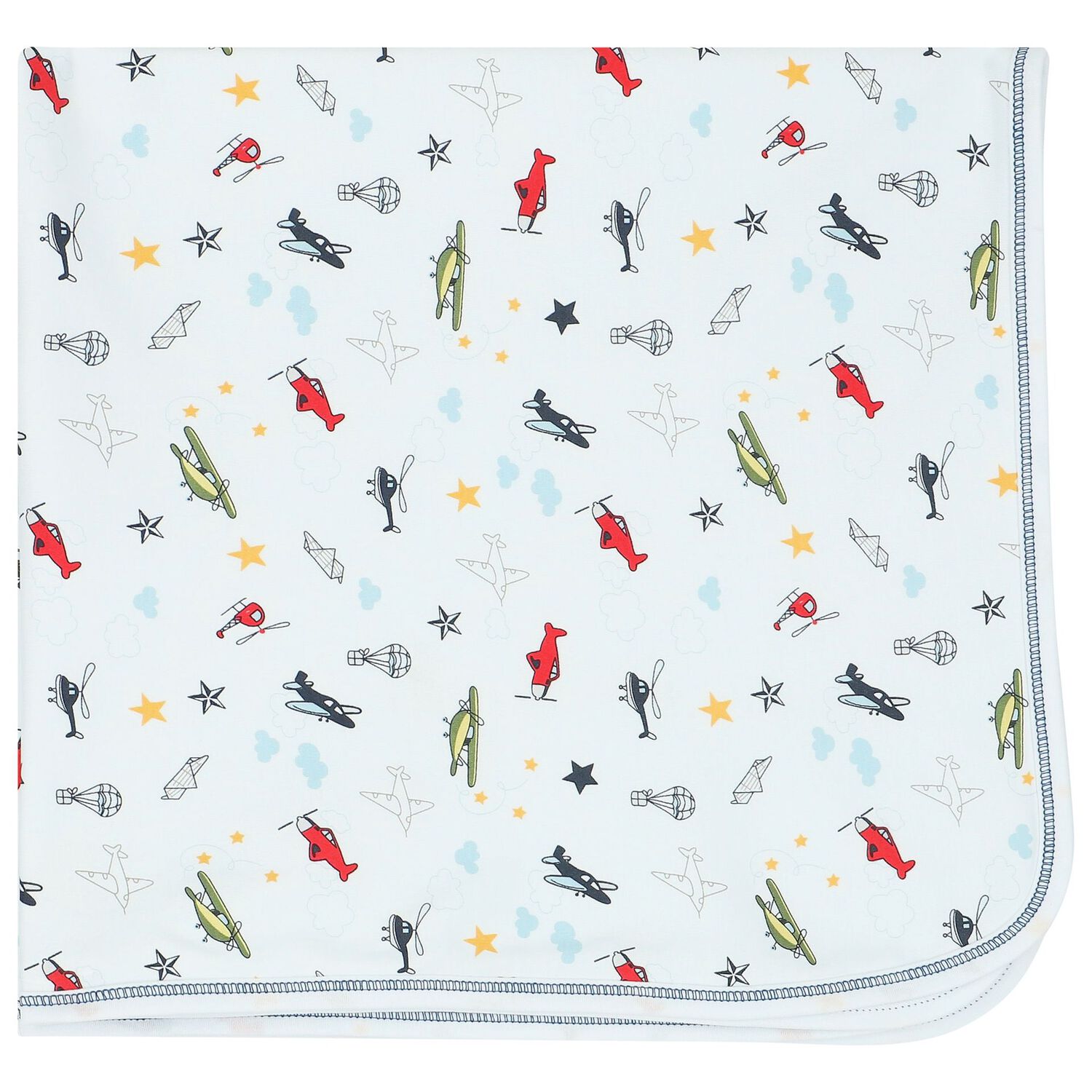 طقم هدية أفرول أولا بطبعة طائرة باللون الأبيض, 1, hi-res