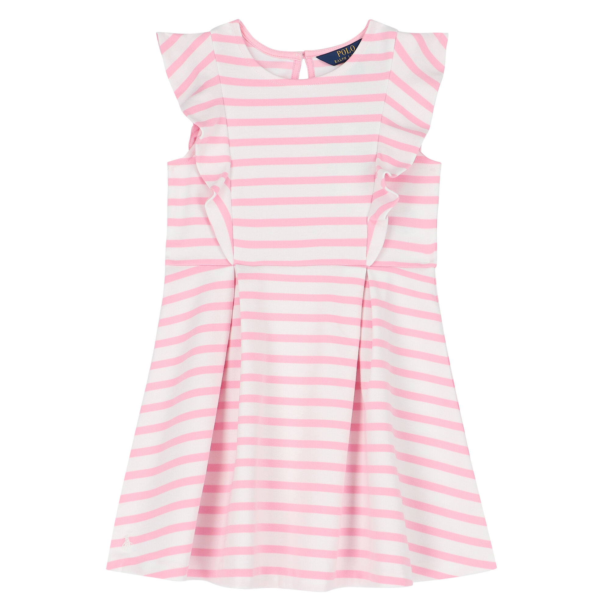 Ralph lauren pink top and white striped dress