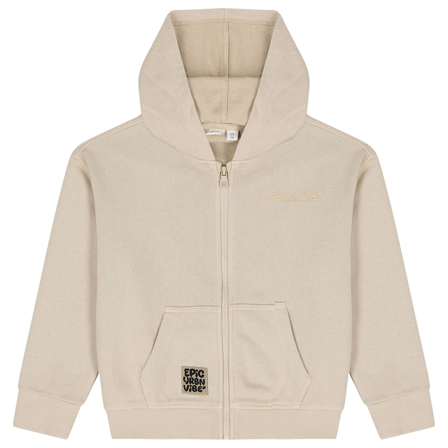 Boys Beige Embroidered Tracksuit, 1, hi-res