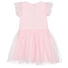 Baby Girls Pink Tulle Dress, 1, hi-res