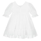 Girls Ivory Chiffon Dress, 1, hi-res