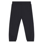 Younger Boys Navy Blue Logo Tracksuit, 1, hi-res