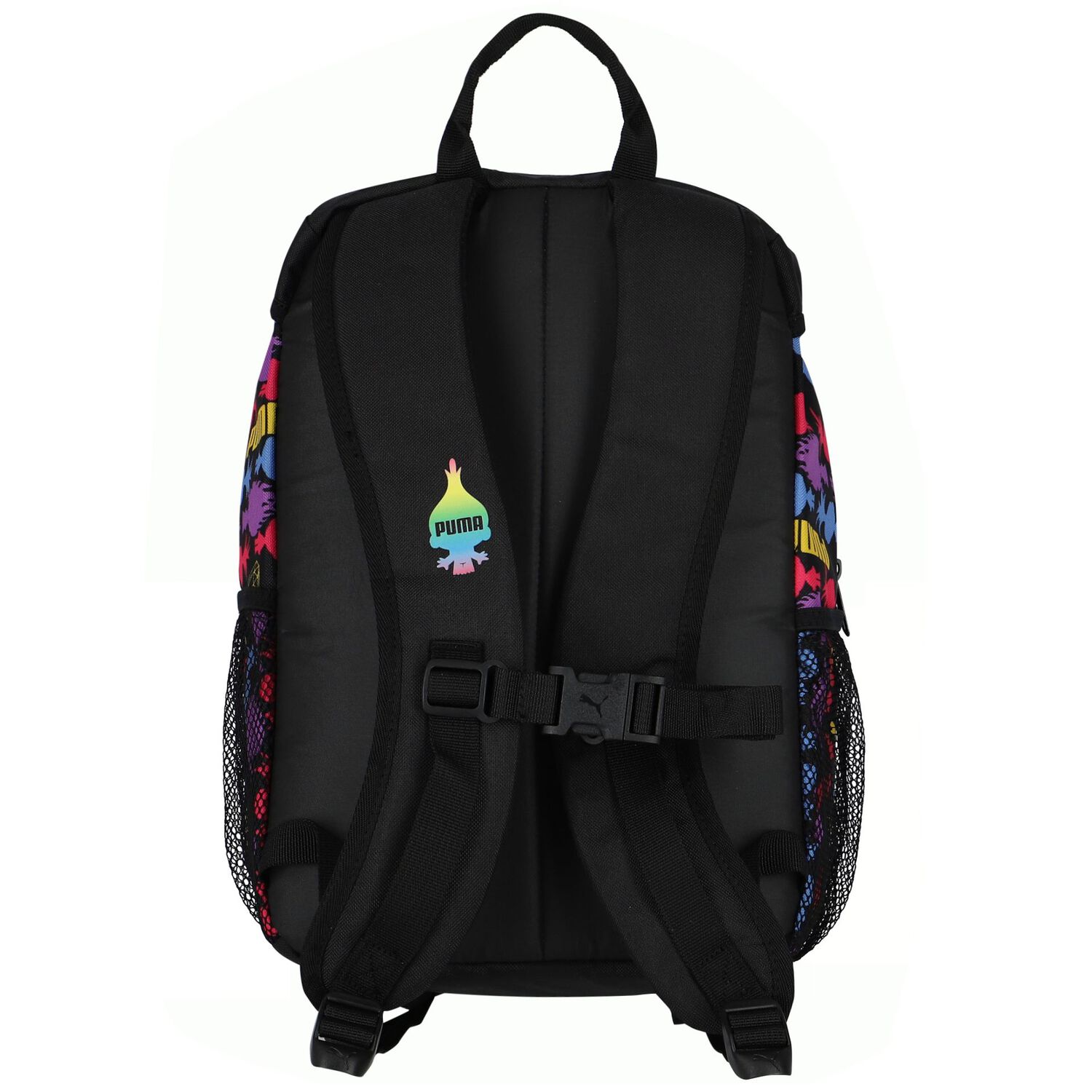 Girls Black Trolls Logo Backpack, 1, hi-res