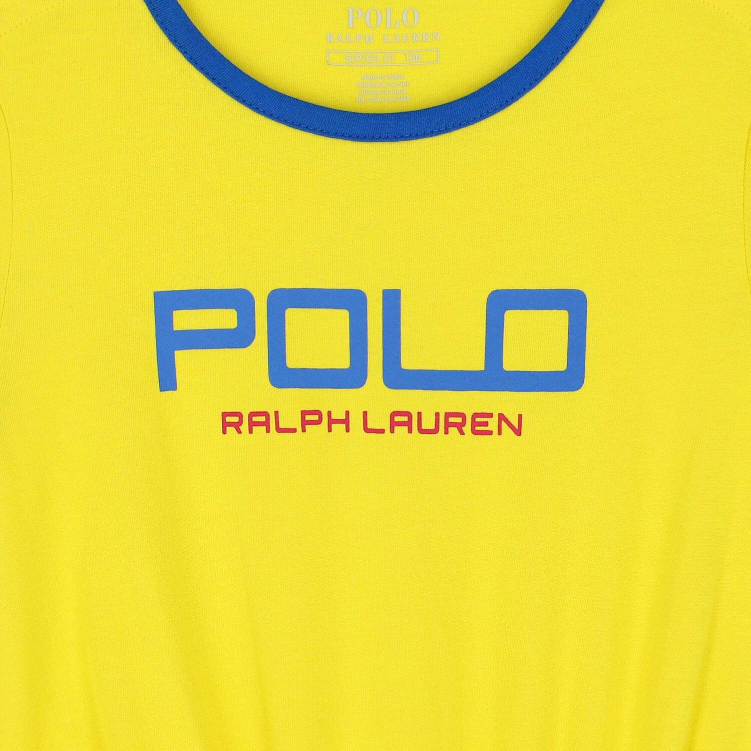 Girls Yellow Logo Playsuit, 1, hi-res image number null