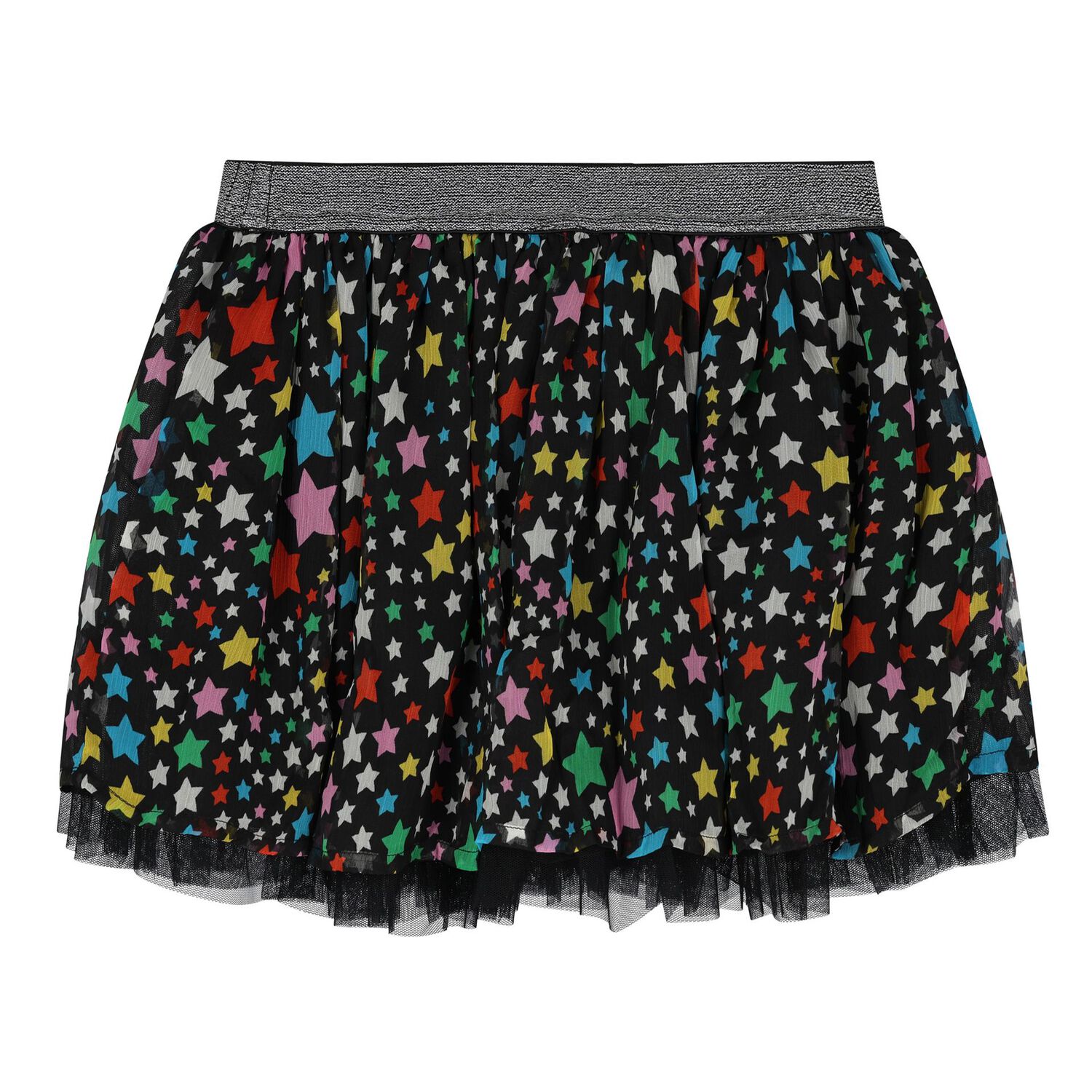 Girls Black Stars Skirt, 1, hi-res