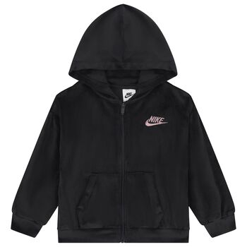 Girls Black Logo Skort Set