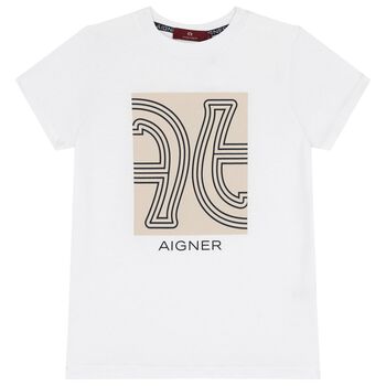 Boys White Logo T-Shirt