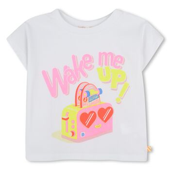 Girls White Logo T-Shirt