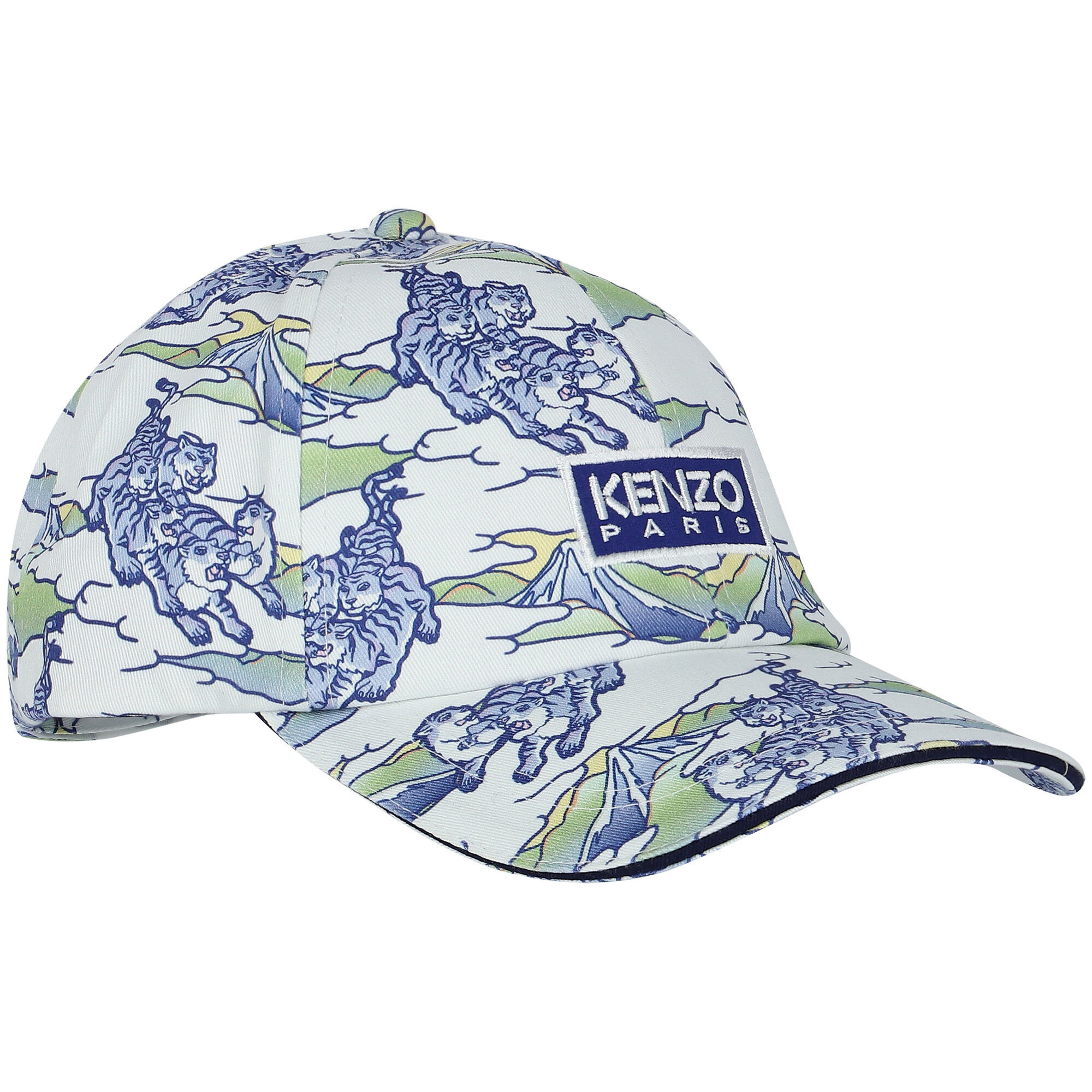 KENZO KIDS White Tiger Logo Cap Junior Couture