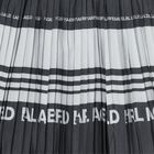 Girls Black & Silver Logo Pleated Dress, 1, hi-res