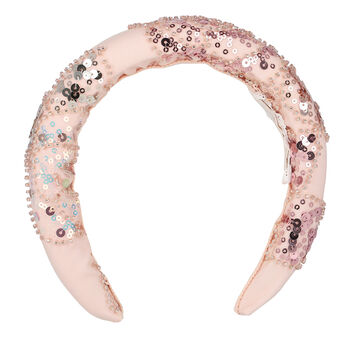 Girls Pink Sequin Hairband
