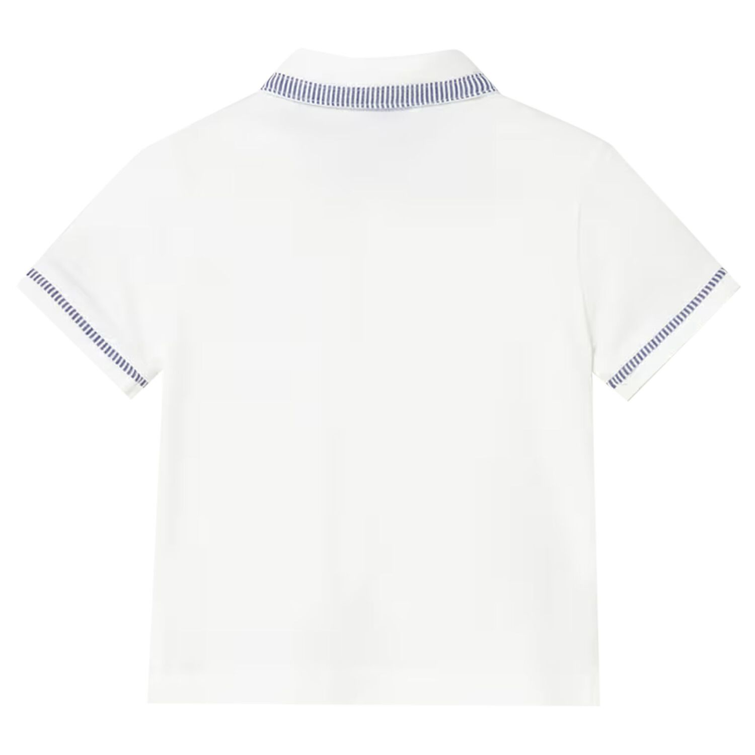 Younger Boys White Boat Polo Shirt, 1, hi-res