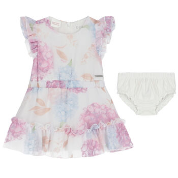 Baby Girls White Floral Dress