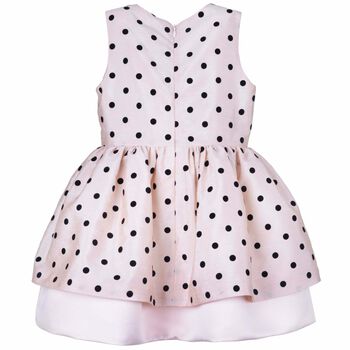 Girls Pink Spotted Dress