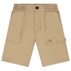 Boys Beige Logo Cargo Shorts , 1, hi-res