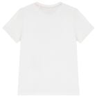 Boys White Logo T-Shirt, 2, hi-res
