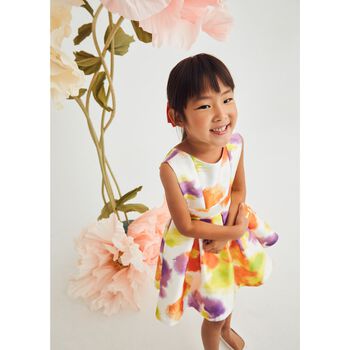 Girls Multi-Coloured Satin Dress