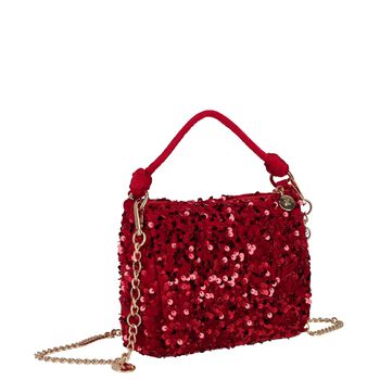 Girls Red Sequins Handbag