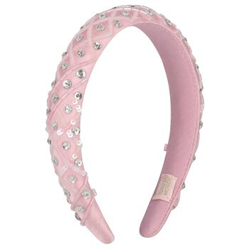 Girls Pink Embellished Headband