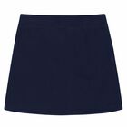 Girls Navy Logo Skirt, 1, hi-res