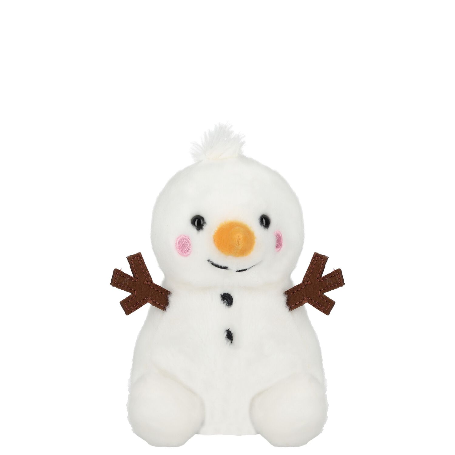 Palm Pals White Twig Snowman Soft Toy ( 13CM ), 1, hi-res
