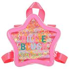 Girls Pink Star Backpack, 1, hi-res