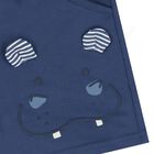 Younger Boys Navy Blue Hippo Shorts, 2, hi-res