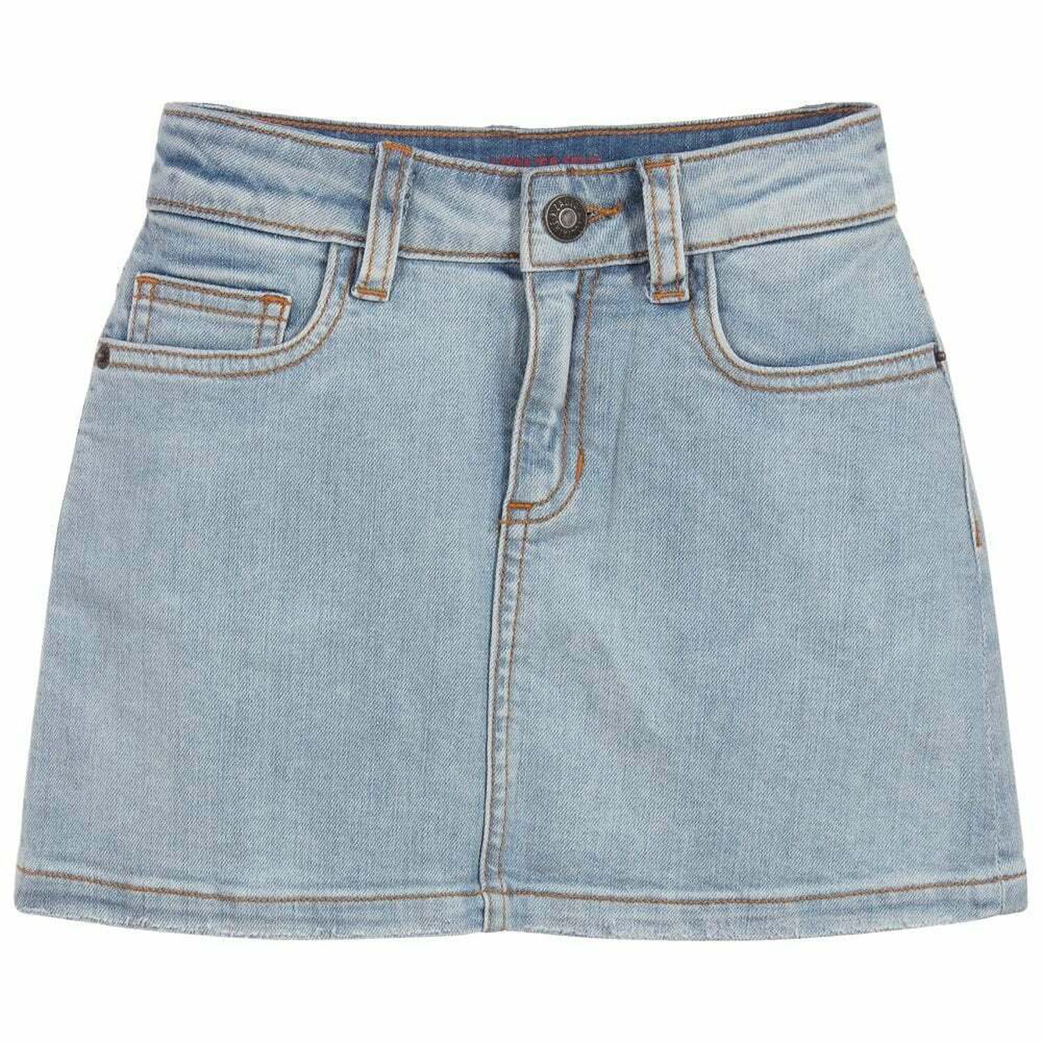 Girls Blue Denim Skirt, 1, hi-res image number null