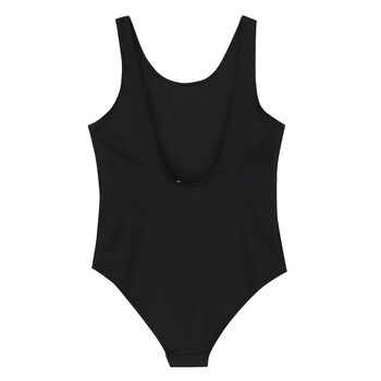 Girls Black Logo Swimsuit